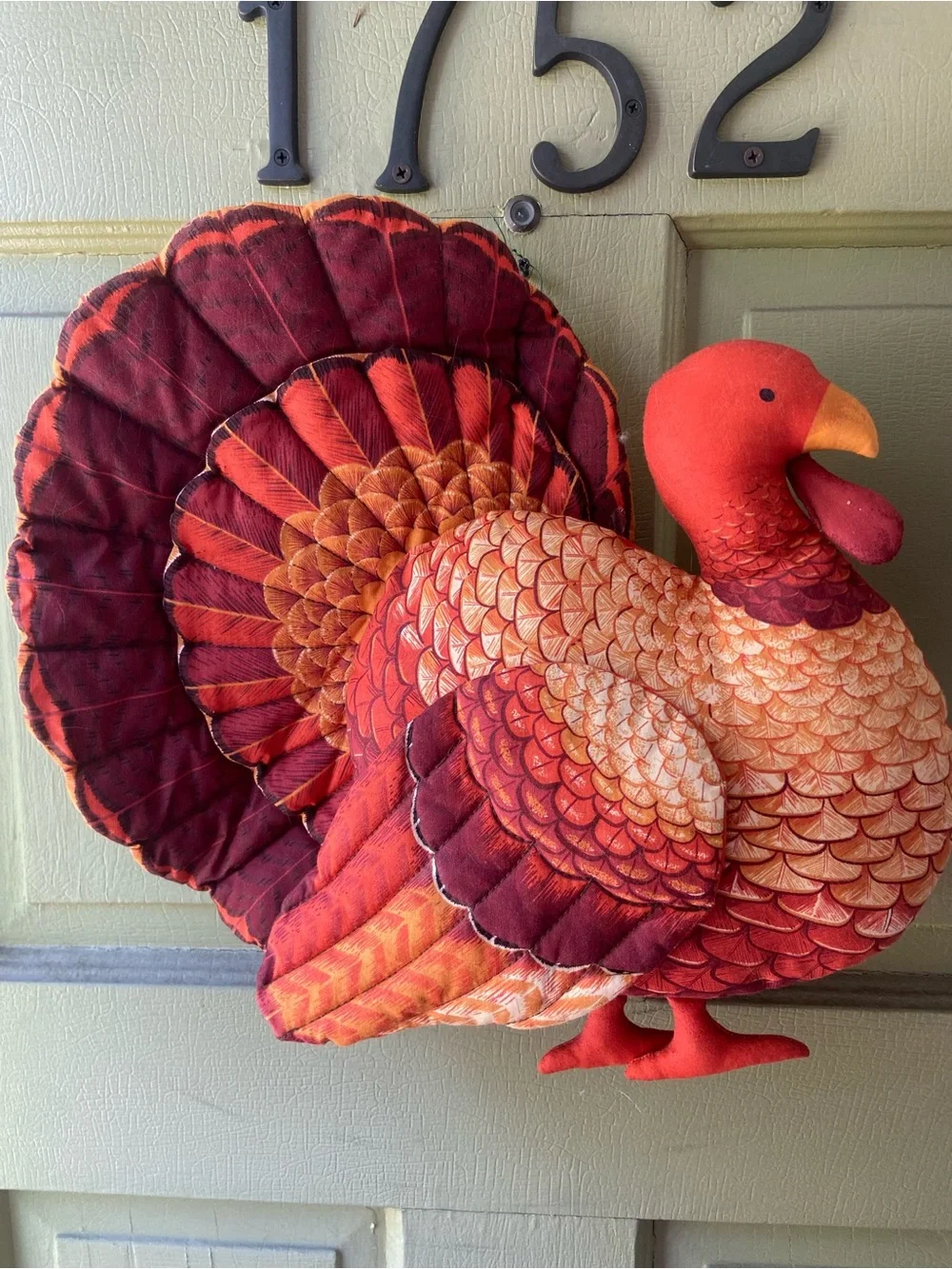 Vintage Thanksgiving Stuffed Fabric Turkey Wall/ Door Hanging